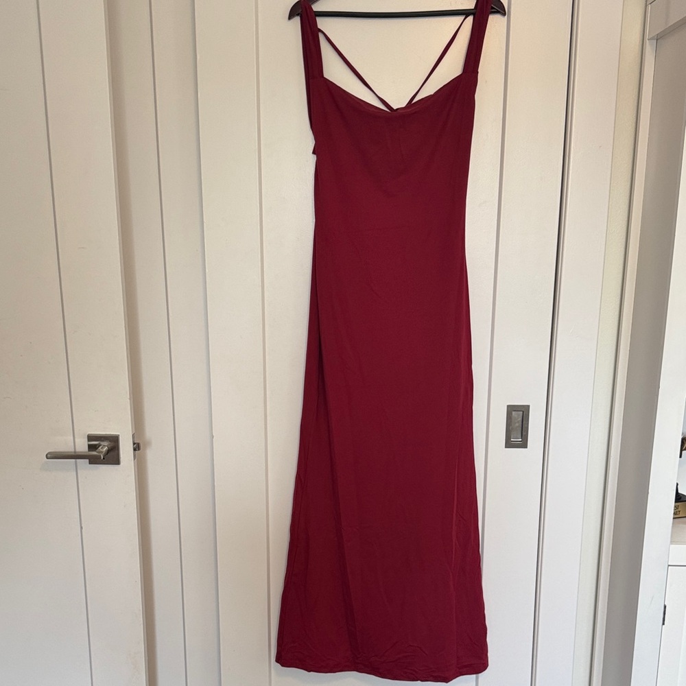 Casual Red Maxi Dress